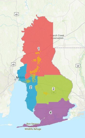 Primary Elections 2026 District Maps For Baldwin County Commission 20260417 180714 B0f Map County Commission Districts 